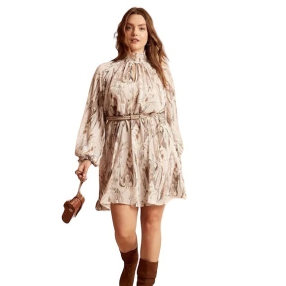 Banana Republic Smocked Neck Dress Nwt